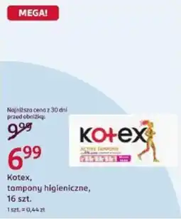 Rossmann Kotex tampony higieniczne oferta