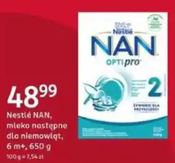 Rossmann Nestlé NAN, mleko następne dla niemowląt oferta