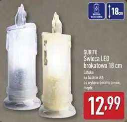 ALDI Świeca LED brokatowa 18 cm oferta