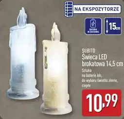 ALDI Świeca LED brokatowa 14,5 cm oferta