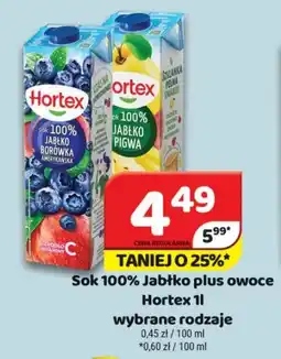 Delfin Sok 100% Jabłko plus owoce Hortex oferta