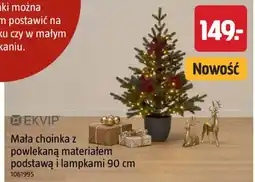 Jula EKVIP Mała choinka z powlekana materiałem podstawą i lampkami 90 cm oferta