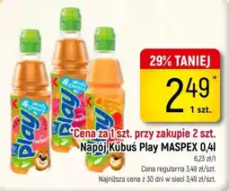 Delikatesy Piotruś Pan Napój Kubuś Play MASPEX oferta
