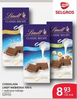 Selgros Czekolada Lindt Niebieska oferta