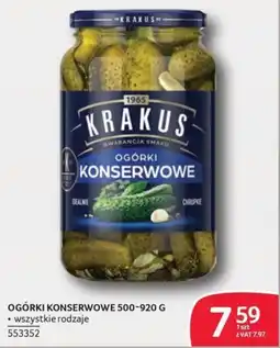 Selgros Ogórki Konserwowe Krakus oferta