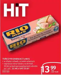 Selgros Tuńczyk Kawałki Rio Mare oferta
