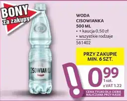 Selgros Woda Cisowianka oferta