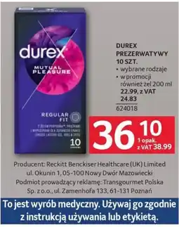 Selgros Durex Prezerwatywy oferta