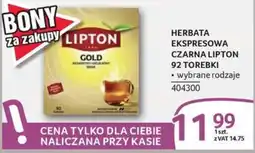 Selgros Herbata ekspresowa czarna Lipton Gold oferta