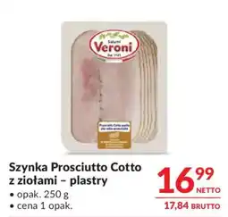 Makro Szynka Prosciutto Cotto z ziołami - plastry oferta