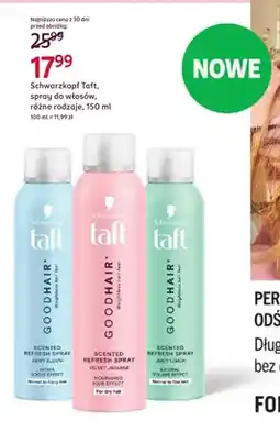Rossmann Spray do włosów Schwarzkopf Taft Dewy Bloom oferta