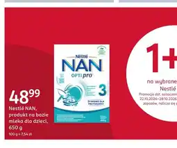 Rossmann Produkt na bazie mleka dla dzieci Nestlé NAN oferta
