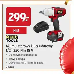 Jula Akumulatorowy klucz udarowy 1/2 350Nm Meec Tools oferta