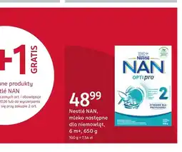 Rossmann Mleko następne dla niemowląt 6 m+ Nestlé NAN oferta