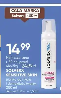 SuperPharm Pianka do mycia i demakijażu twarzy Sensitive Skin Solverx oferta