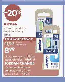 SuperPharm Wymienne końcówki do szczoteczki Jordan Change oferta