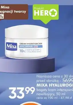 SuperPharm Bogaty krem intensywnie nawilżający Mixa Hyalurogel Rich oferta