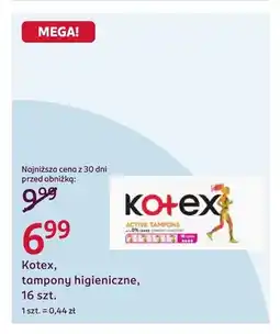 Rossmann Tampony higieniczne Kotex oferta
