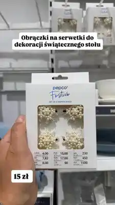 Pepco Obrączki na serwetki Pepco Festive oferta