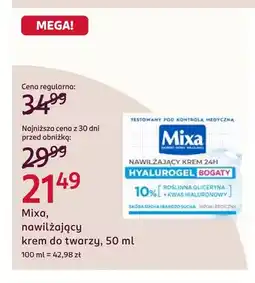 Rossmann Nawilżający krem do twarzy Mixa oferta