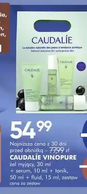 SuperPharm Zestaw żel myjący + serum + tonik + fluid Caudalíe Vinopure oferta