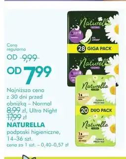SuperPharm Podpaski higieniczne Naturella oferta