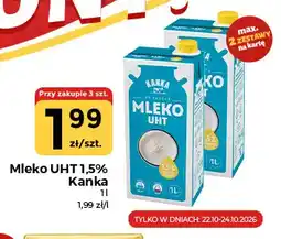 Społem Częstochowa Mleko UHT Kanka 1,5% oferta