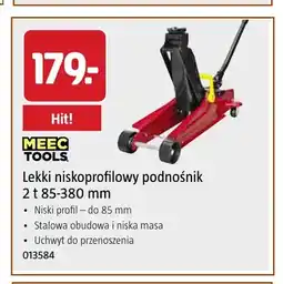 Jula Lekki niskoprofilowy podnośnik 2 t 85-380 mm Meec Tools oferta