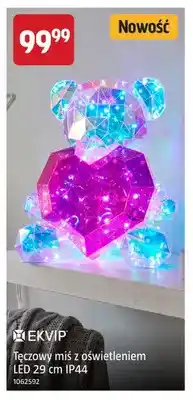 Jula Tęczowy miś z oświetleniem LED 29 cm IP44 Ekvip oferta
