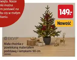 Jula Mała choinka z powlekaną materiałem podstawą i lampkami 90 cm Ekvip oferta