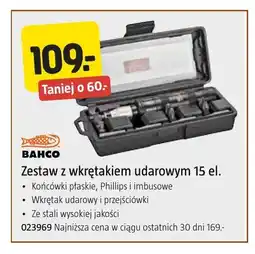 Jula Zestaw z wkrętakiem udarowym 15 el. Bahco oferta