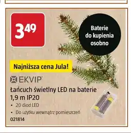 Jula Łańcuch świetlny LED na baterie 1,9 m IP20 Ekvip oferta