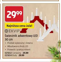 Jula Świecznik adwentowy LED 30 cm biały Ekvip oferta