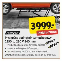 Jula Przenośny podnośnik samochodowy 2250 kg 540 mm Hamron oferta