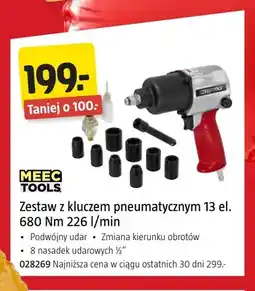 Jula Zestaw z kluczem pneumatycznym 13 el. Meec Tools oferta