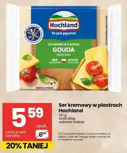 Delikatesy Centrum Ser kremowy w plastrach Hochland oferta