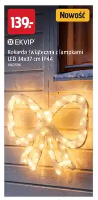 Jula Kokarda świąteczna z lampkami LED 34x37 cm Ekvip oferta