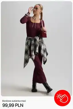 Cropp Bordowa sukienka maxi Cropp oferta