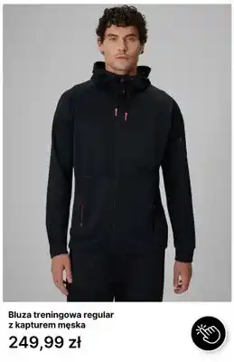 Bluza treningowa regular z kapturem męska 4F