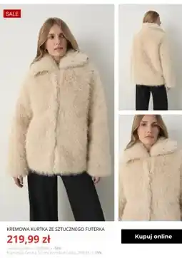 Greenpoint Kremowa kurtka ze sztucznego futerka Greenpoint oferta