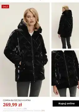 Greenpoint Czarna błyszcząca kurtka Greenpoint oferta