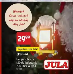 Jula Lampa robocza LED do ładowania Anslut oferta