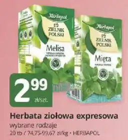Marketvita Herbata ziołowa expresowa HERBAPOL oferta