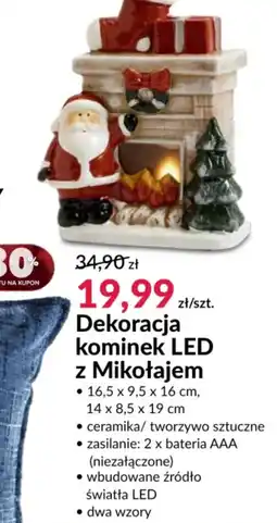 Agata Meble Dekoracja kominek LED z Mikołajem oferta