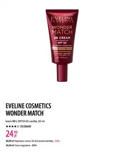 Hebe EVELINE COSMETICS WONDER MATCH krem BB z SPF50 02 vanilla oferta