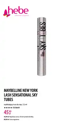 Hebe Wydłużający tusz do rzęs Maybelline New York Lash Sensational Sky Tubes oferta