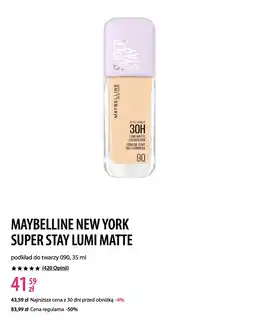 Hebe MAYBELLINE NEW YORK SUPER STAY LUMI MATTE podkład do twarzy 090 oferta