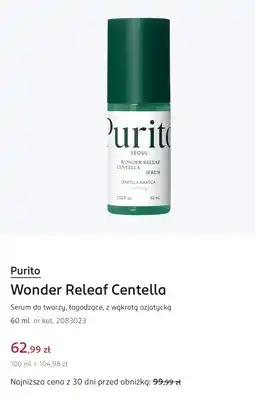Rossmann Purito Wonder Releaf Centella Serum do twarzy, łagodzące, z wąkrotą azjatycką oferta