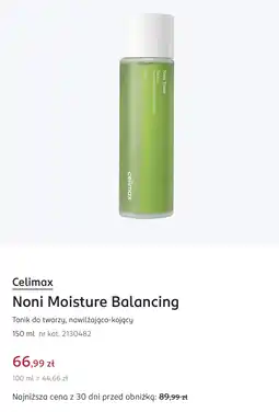 Rossmann Celimax Noni Moisture Balancing Tonik do twarzy, nawilżająco-kojący oferta