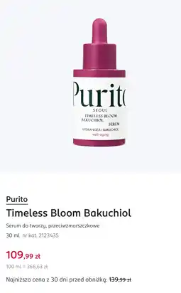 Rossmann Purito Timeless Bloom Bakuchiol Serum do twarzy, przeciwzmarszczkowe oferta